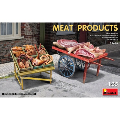 MiniArt Meat Products Wooden Crates & Cart 1:35