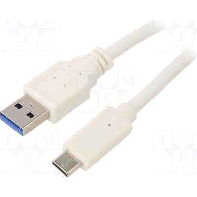 Gembird CCP-USB3-AMCM-1M-W USB 3.0, USB A vidlice, USB C vidlice, zlacený, 1m, bílý
