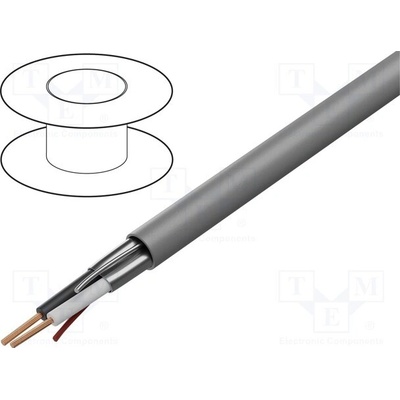 BELDEN 5400FE 008500 Vodič; 2x20AWG; tienený,fólie Al-PET; PVC; šedá; 300V; 152m; 500ft