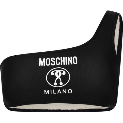 Moschino Горнище MOSCHINO Asymmetrical Question Mark Bikini Top - Black 0555