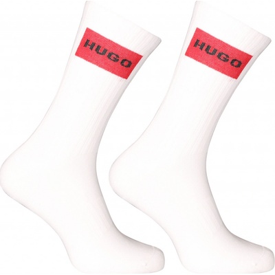 Hugo Boss Logo Quarter 2-Pack Socks White