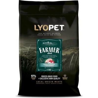LYOPET Farmer Large Cat Kurča s tuniakom a kolostrom 4 kg