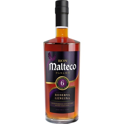Malteco reserva Genuina 6y 40% 0,7 l (čistá fľaša)