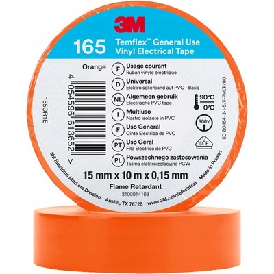 3M Temflex 165 Izolačná páska elektroizolačná páska 15 mm × 10 m × 0,15 mm 3 ks