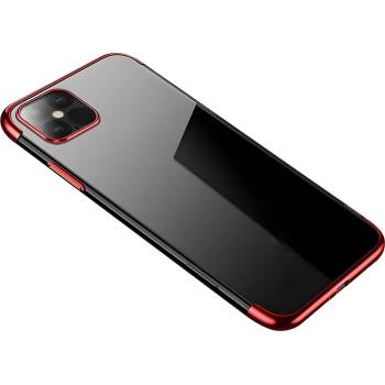Samsung Калъф Clear Color с цветен кант за Samsung Galaxy S21 Ultra 5G - Червен KP10818