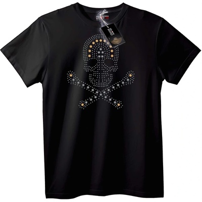 NOONEBRAND Тениска Точков Череп - L, Black
