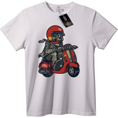 NOONEBRAND Тениска Скутер Skeleton - 2XL, White