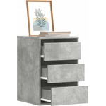 vidaXL Ъглов шкаф с чекмеджета бетонно сив 40x41x58 см инженерно дърво (852837)