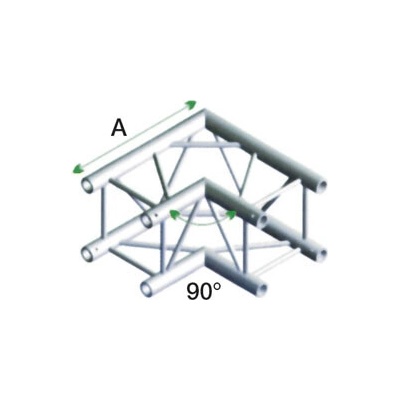 Showtec DQ22-003 Corner 90 Degrees Incl. Connectors