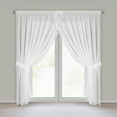 Záclona KASANDRA s riasiacou páskou 400x250cm - biela