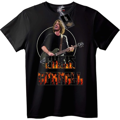 NOONEBRAND Тениска Chris Cornell с огън - 5XL, Black