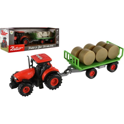 Teddies Traktor Zetor s vlečkou 36 cm na zotrvačník