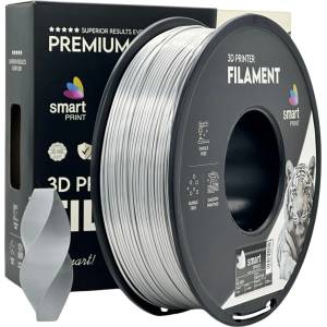Smart Print FG-S90-E1, 3D нишка, PLA Silk, 1, 75mm, 1000g, Сребрист (Silver) (FG-S90-E1)