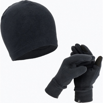Nike Fleece Dámsky set čiapka + rukavice black/black/silver