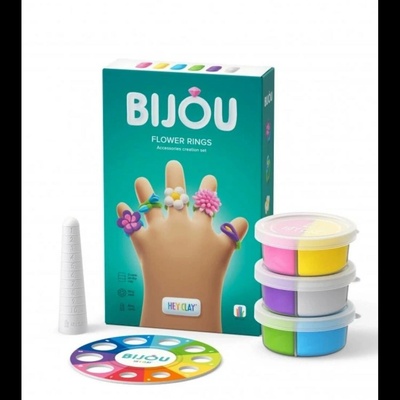 TM Toys Hey Clay Bijou kreativní sada Květinové prstýnky