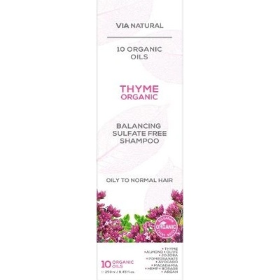 Via natural Obnovující šampon na vlasy s bio tymiánem 250 ml