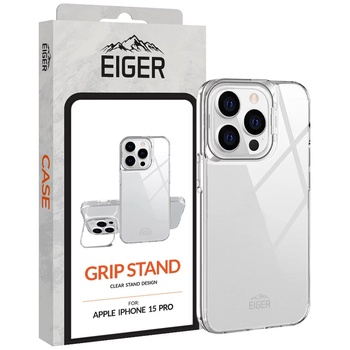 Eiger Eiger Grip Stand Case iPhone 15 Pro Clear