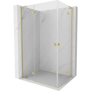 Mexen Mist-H L Duo лява душ кабина 110 x 90 cm, прозрачна, златен мат - 8A5L-110L-090P-55-00 (8A5L-110L-090P-55-00)