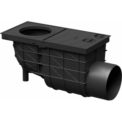 Likov GRS–BC Adaptér napojenia zvislého odtoku s bočným výpustom DN 110 čierny