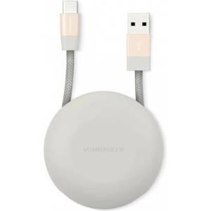 Vonmahlen Кабел Vonmahlen E070P0003, от USB-A(м) към USB-C(м), 1m, розово злато (E070P0003)