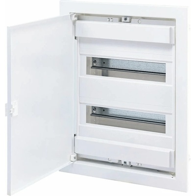 ETI Rozvádzač zapustený bytový 28M IP40 kovové dvierka biela 399x306x87mm ECG28s