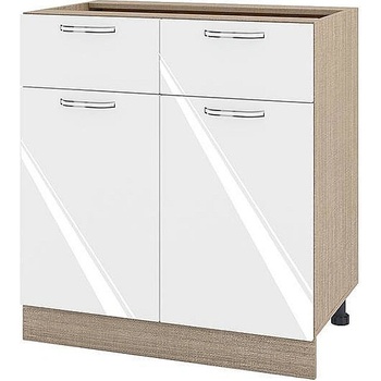 Image 1 of ИРИМ Долен кухненски шкаф Сити МФ-Бяло гланц-05-26 80 см