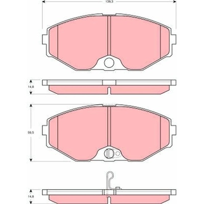 Sada brzdových platničiek kotúčovej brzdy TRW GDB3273