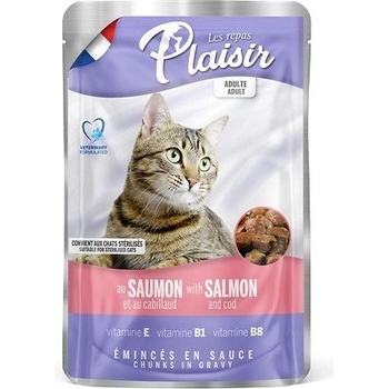 Plaisir Cat losos & treska 22 x 100 g