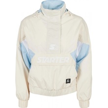 Ladies Starter Colorblock Halfzip Windbreaker palewhite