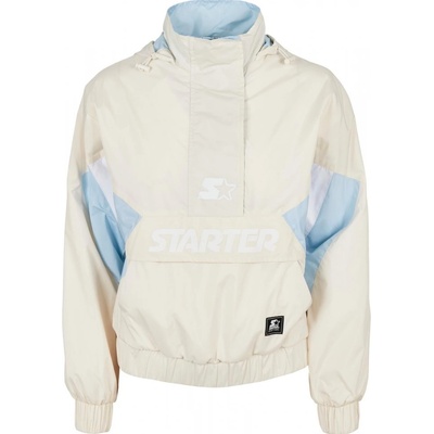 Ladies Starter Colorblock Halfzip Windbreaker palewhite