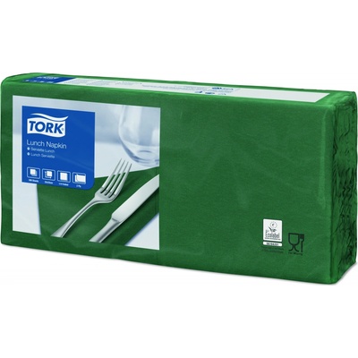 Tork ubrousky papírové 2V obědový zelená 33x33cm