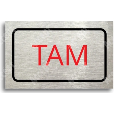 ACCEPT Tabulka SEM - TAM - typ 30 (80 x 50 mm) - stříbrná tabulka - barevný tisk