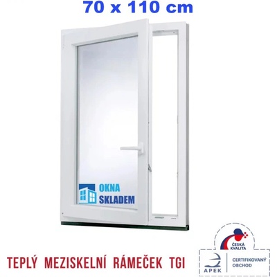 ERKADO 70x110 cm bílé otevíravé i sklopné levé