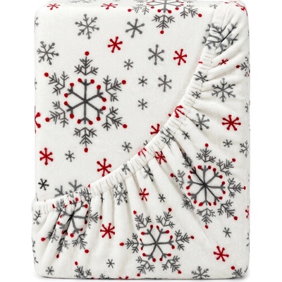 4Home Vianočné prestieradlo mikroflanel Snowflakes 180x200