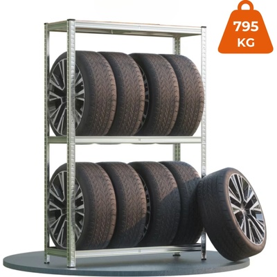 Jurhan Regál Tyre 120 x 40 x 180 cm oceľová bledohnedá 55192