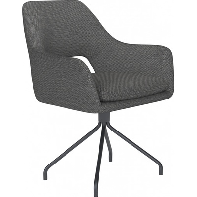 White Label Living Mos kovové nohy tmavě šedý látkový potah