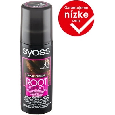 Syoss Root Retouch Sprej na dočasné zakrytie odrastených vlasov tmavohnedá 120 ml