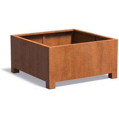 Ella Doris Mary Kvetináč 120x120x60cm oranžovo hnedý corten