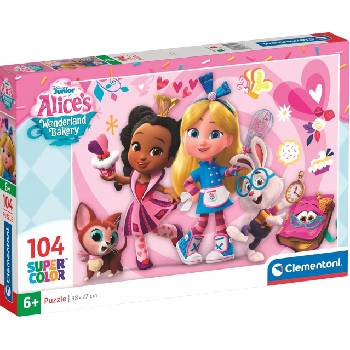 Clementoni Детски пъзел Clementoni от 104 части - Алиса в приказната страна на сладкарството (25751)