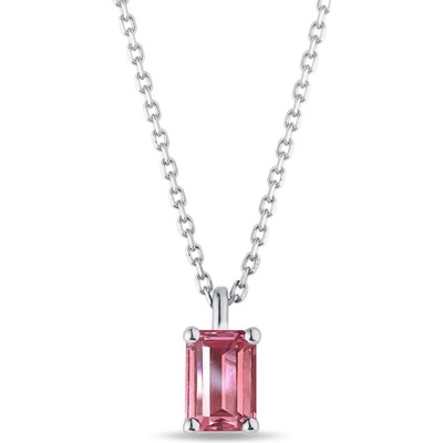 Klenota Náhrdelník z bieleho zlata s turmalínom emerald cut N0385772