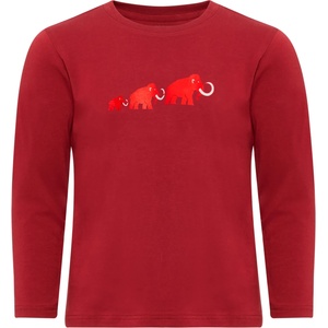 Mammut Детска блуза с дълъг ръкав Mammut Kid's Mammut Core Longsleeve Logo Longsleeve - Dark Mammut Red - размер 116 (EU) (704-5544-0612)