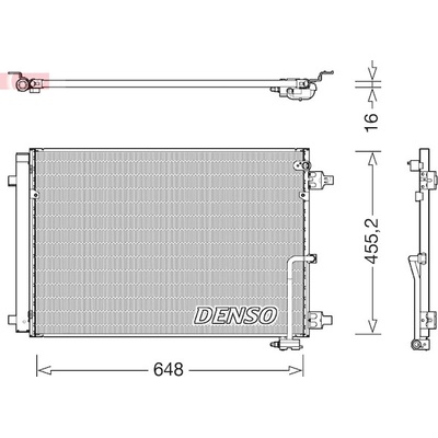 Kondenzátor, klimatizace DENSO DCN02045