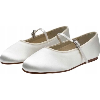 Juniorské boty baleríny balerínky k prvnímu svatému přijímání dětské krémové