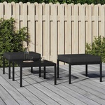 vidaXL Градински табуретки сиви възглавници 2 бр 60x60x35 см стомана (362719)