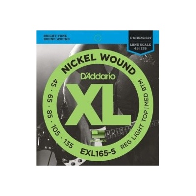 D'ADDARIO EXL165-5 Nickel Wound Bass - .045 - .130