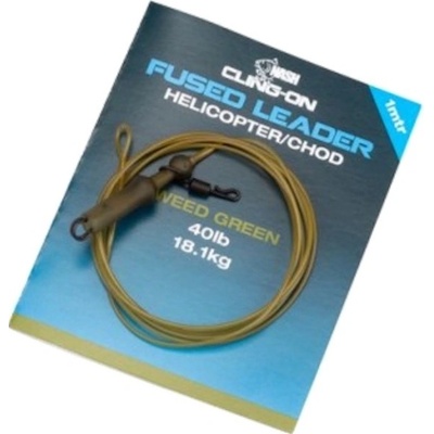 Nash Hotová montáž Cling-On Fused Helicopter Weed Leader 18,14 kg 1 m