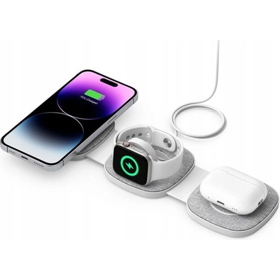 Nabíječka pro iPhone, Apple Watch a AirPods - Tech-Protect, A32 MagSafe Wireless Charger White – Sleviste.cz