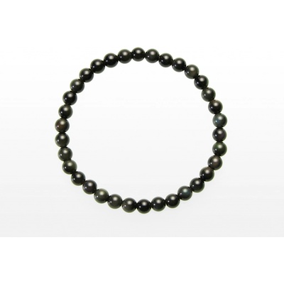 SVĚT KAMENŮ s.r.o. Obsidián duhový náramek pánský 6 mm 00220705
