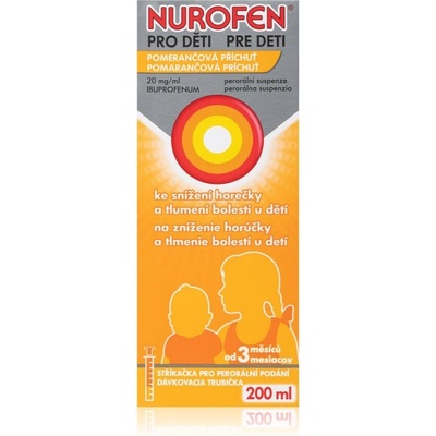 NUROFEN PRO DĚTI POMERANČ 40MG/ML POR SUS 200ML
