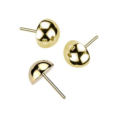 Šperky4U Půlkulička k PUSH IN piercingu titan TIT1152GD-04